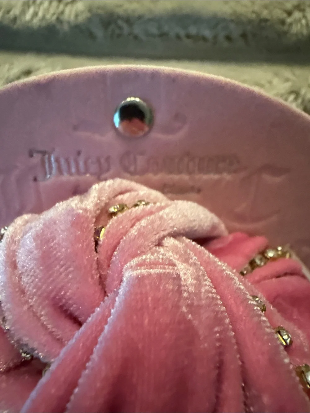 Juicy Couture Pink Velvet headband NWT